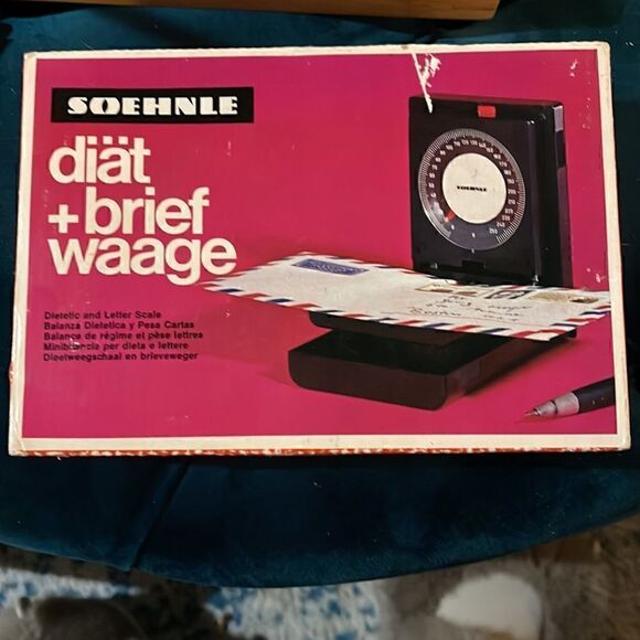 Vintage Soehnle Dietetic Scale Germany Brown 1970s in Original Box with Manual - Picture 3 of 3